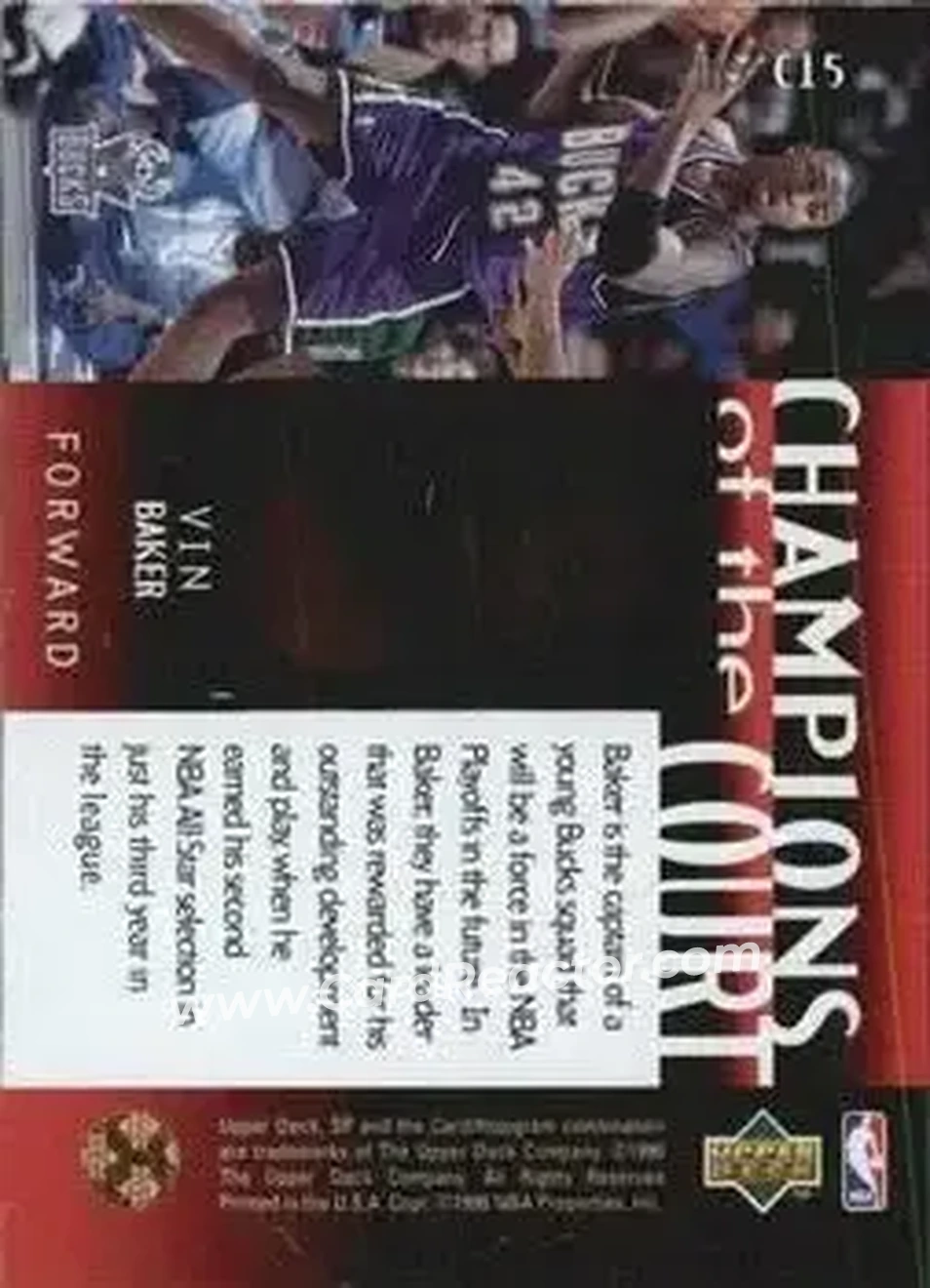 Back of Vin Baker