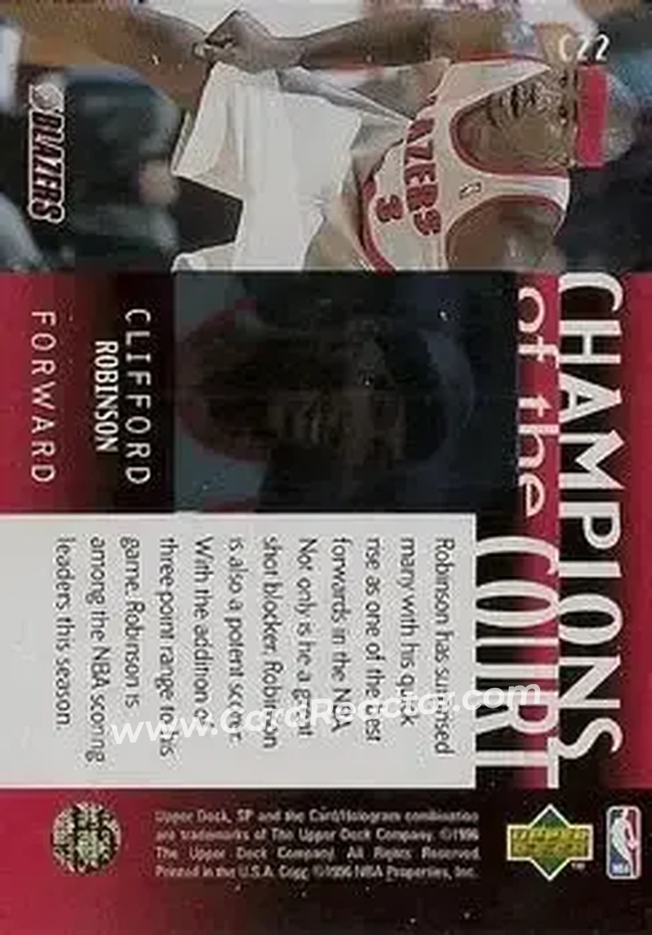 Back of Clifford Robinson