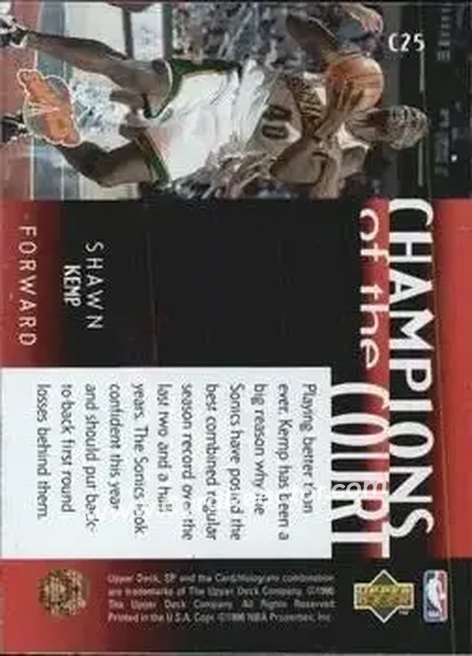 Back of Shawn Kemp