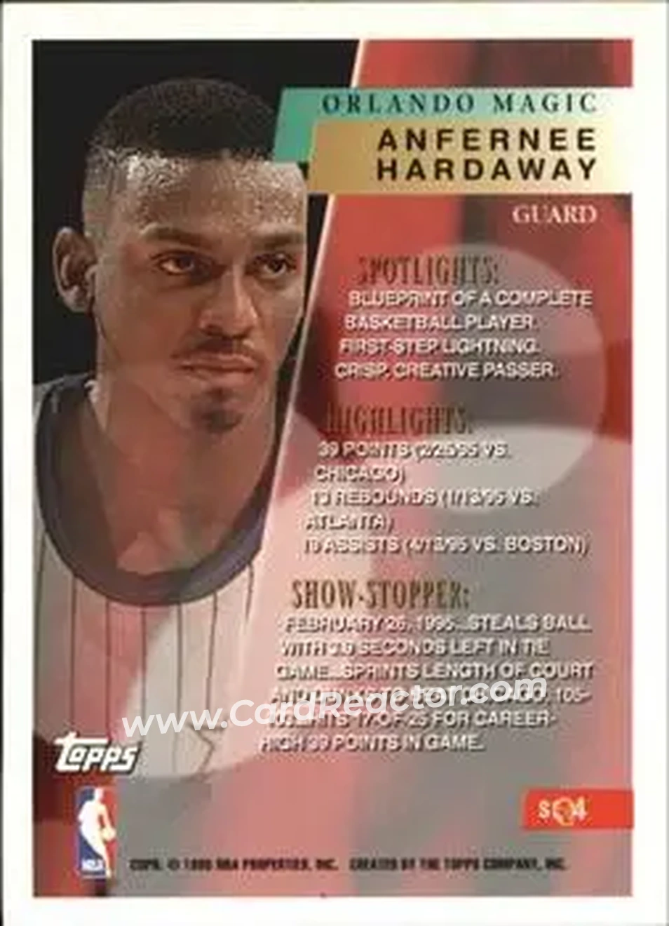 Back of Anfernee Hardaway