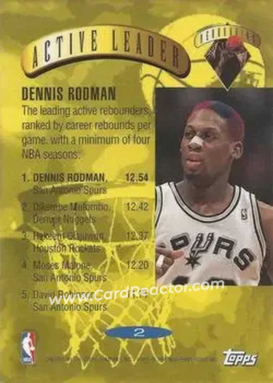 Back of Dennis Rodman