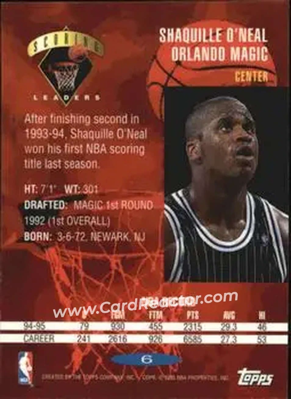 Back of Shaquille O'Neal