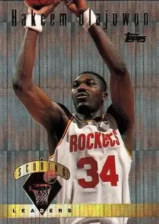 1995-96 Topps #7 Power Boosters Hakeem Olajuwon