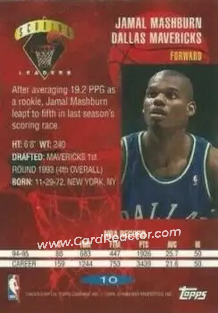 Back of Jamal Mashburn