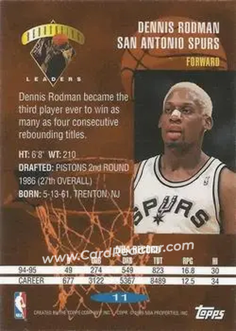 Back of Dennis Rodman