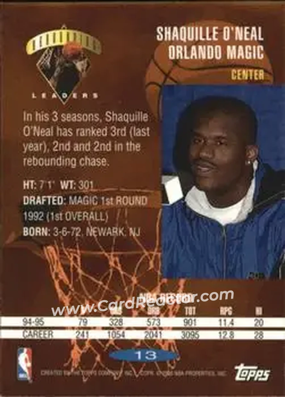 Back of Shaquille O'Neal