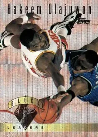 1995-96 Topps #27 Power Boosters Hakeem Olajuwon