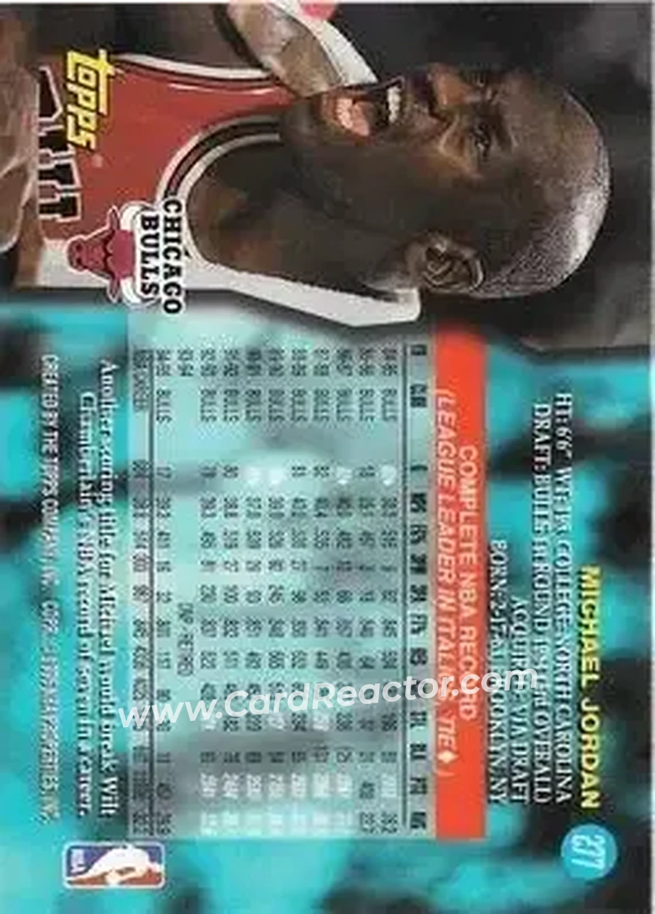Back of Michael Jordan