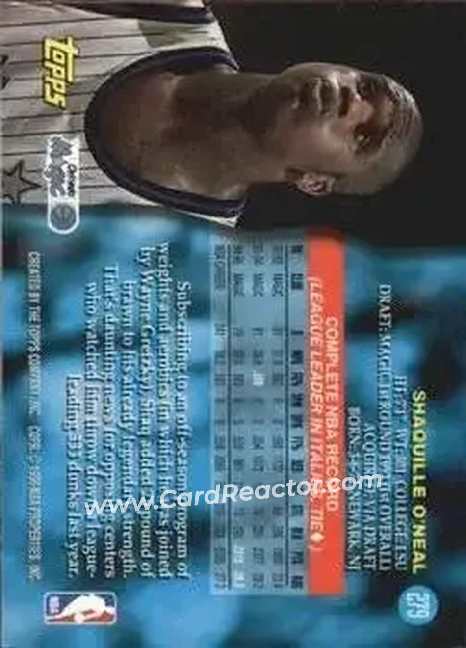 Back of Shaquille O'Neal