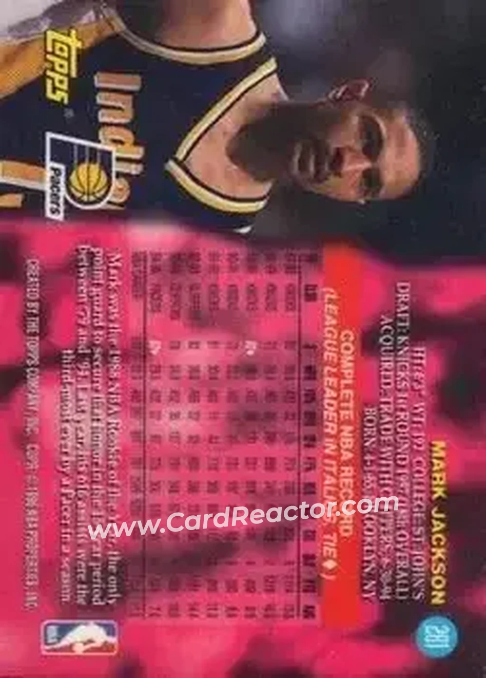 Back of Mark Jackson