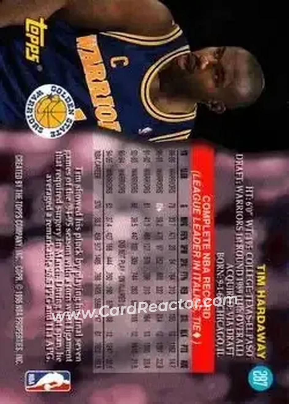 Back of Tim Hardaway