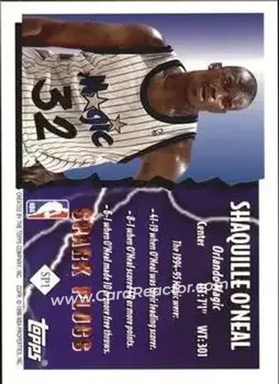 Back of Shaquille O'Neal