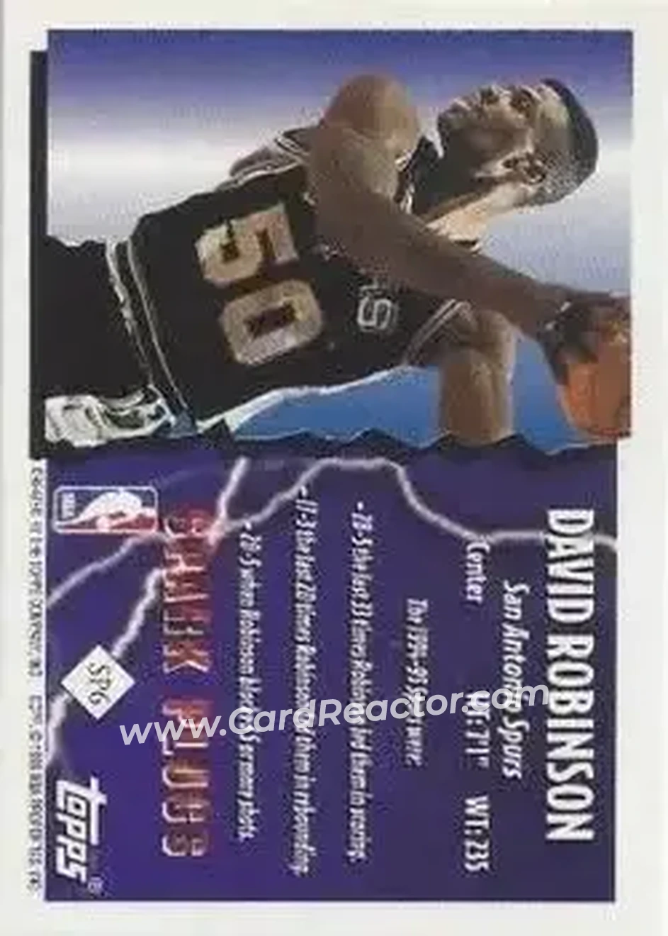 Back of David Robinson