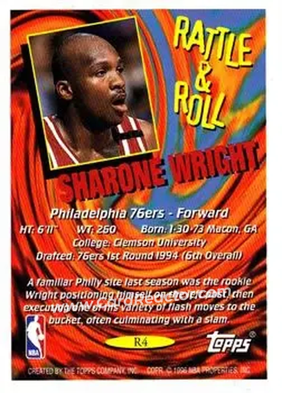 Back of Sharone Wright