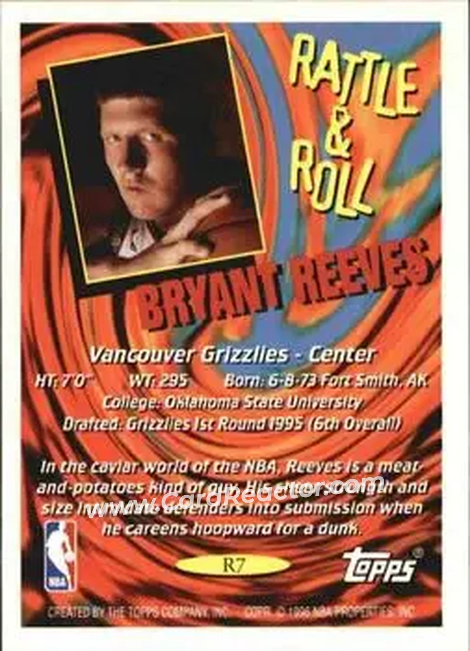 Back of Bryant Reeves