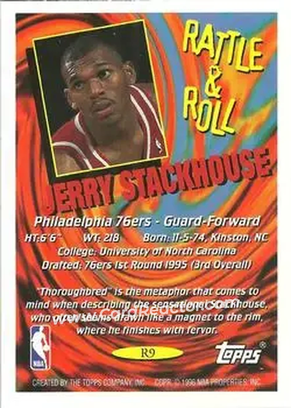 Back of Jerry Stackhouse