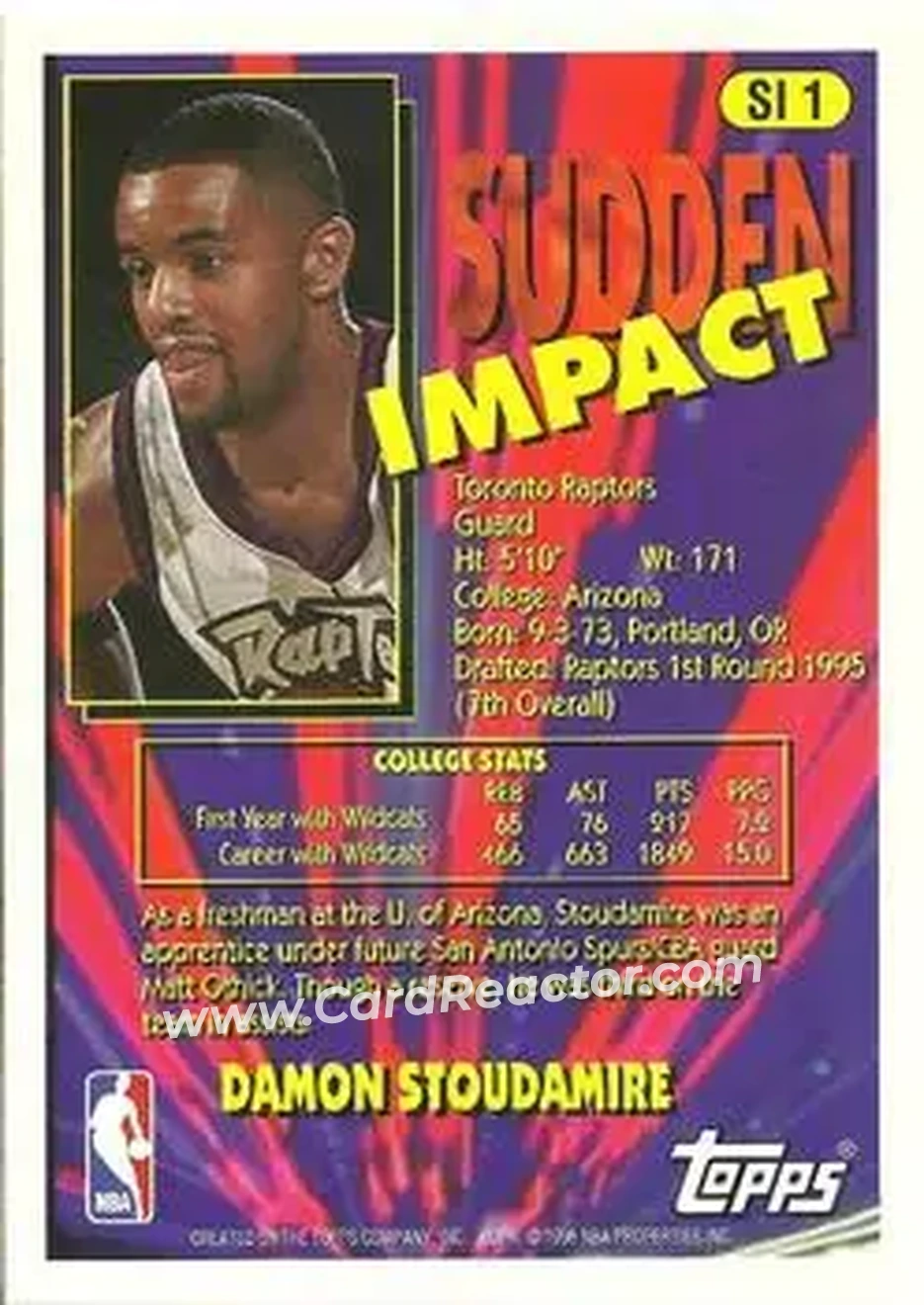 Back of Damon Stoudamire