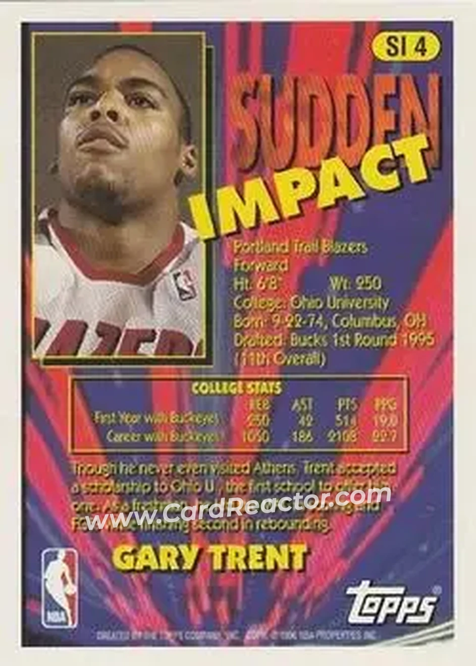 Back of Gary Trent