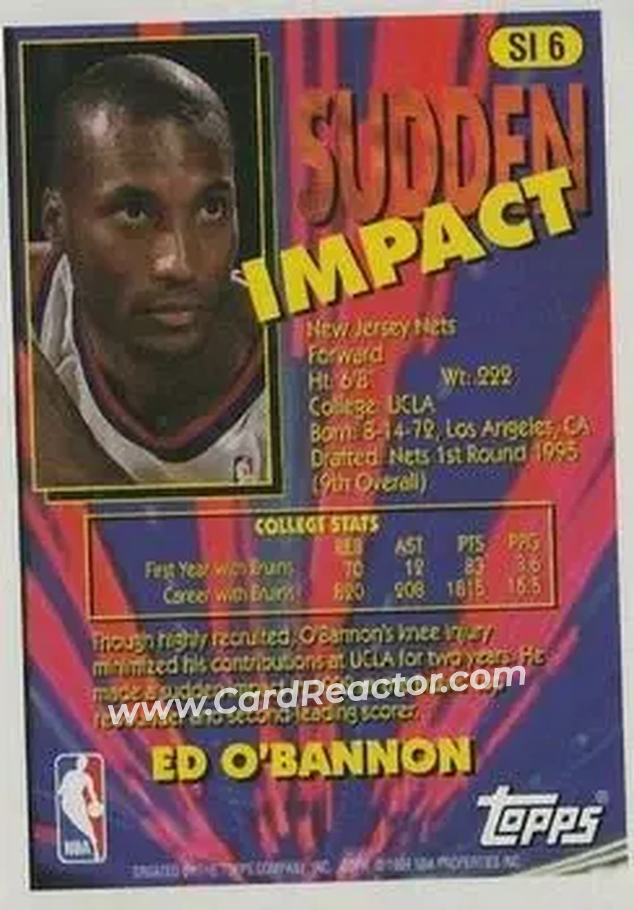 Back of Ed O'Bannon