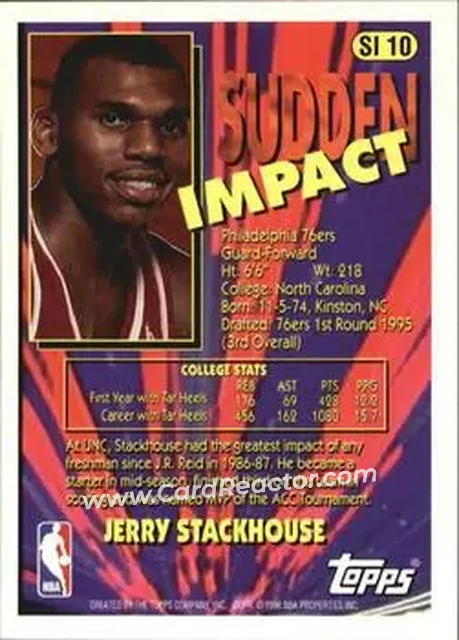 Back of Jerry Stackhouse