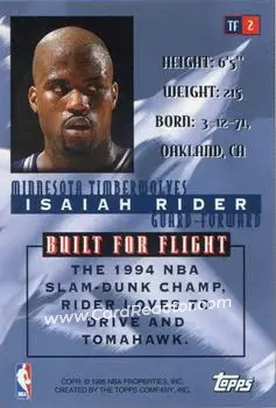 Back of Isaiah Rider