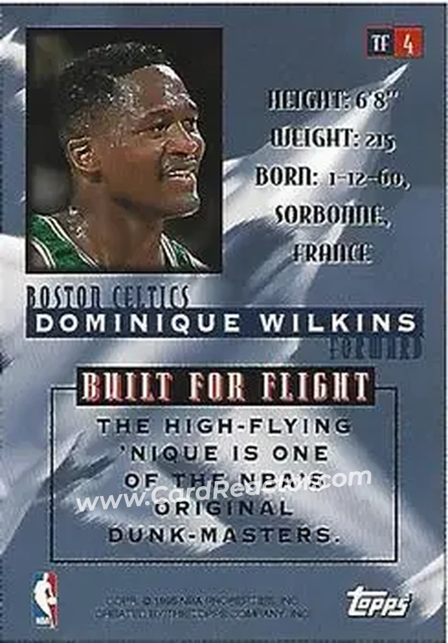 Back of Dominique Wilkins