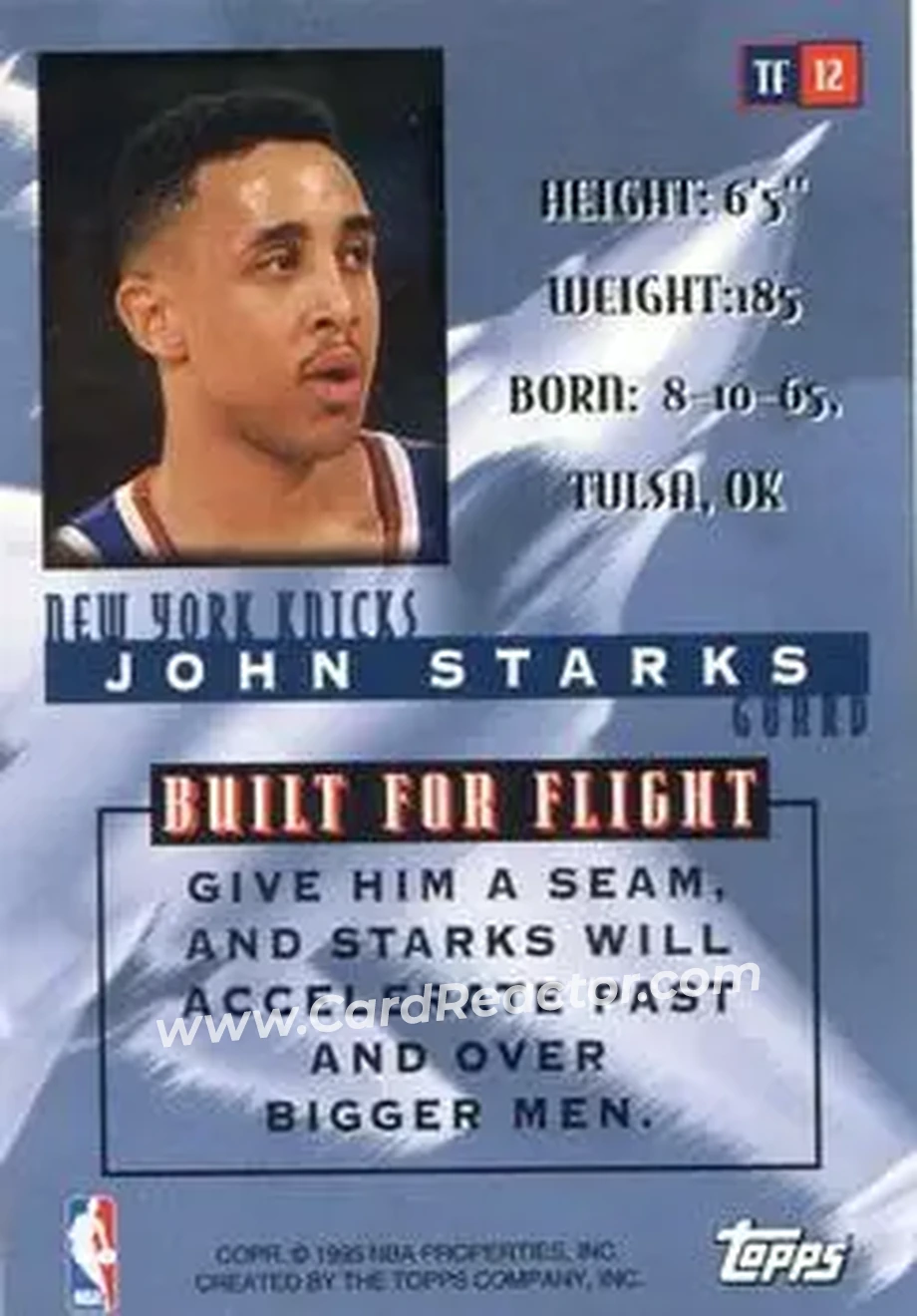 Back of John Starks