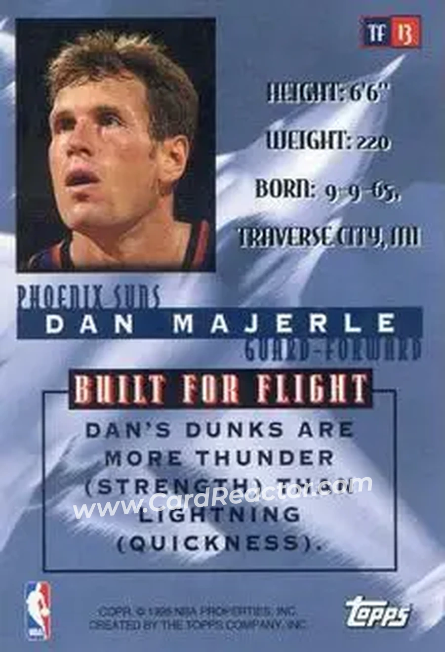 Back of Dan Majerle