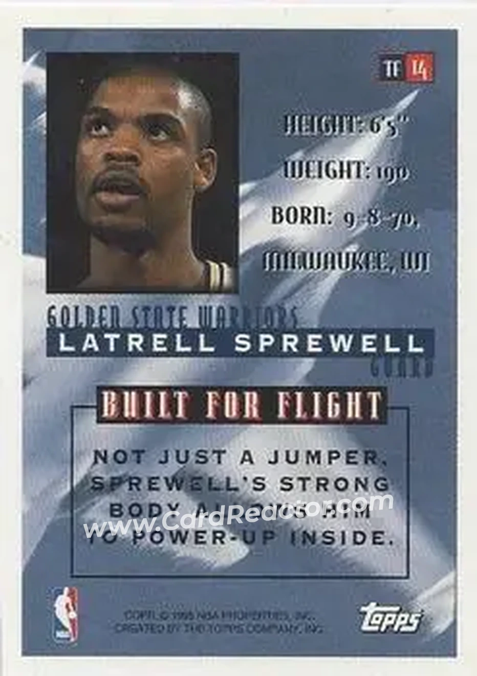Back of Latrell Sprewell