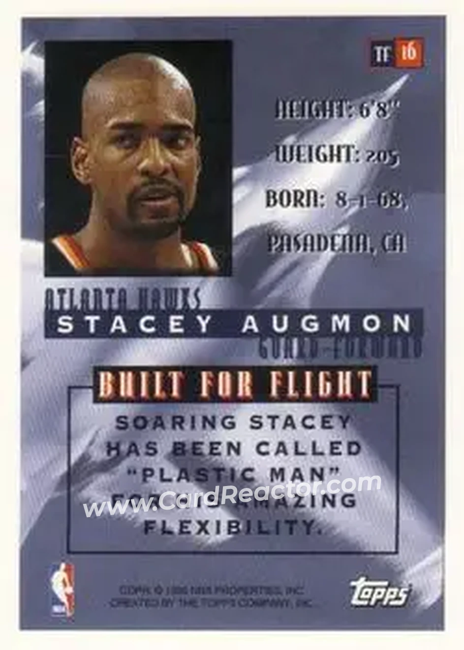 Back of Stacey Augmon
