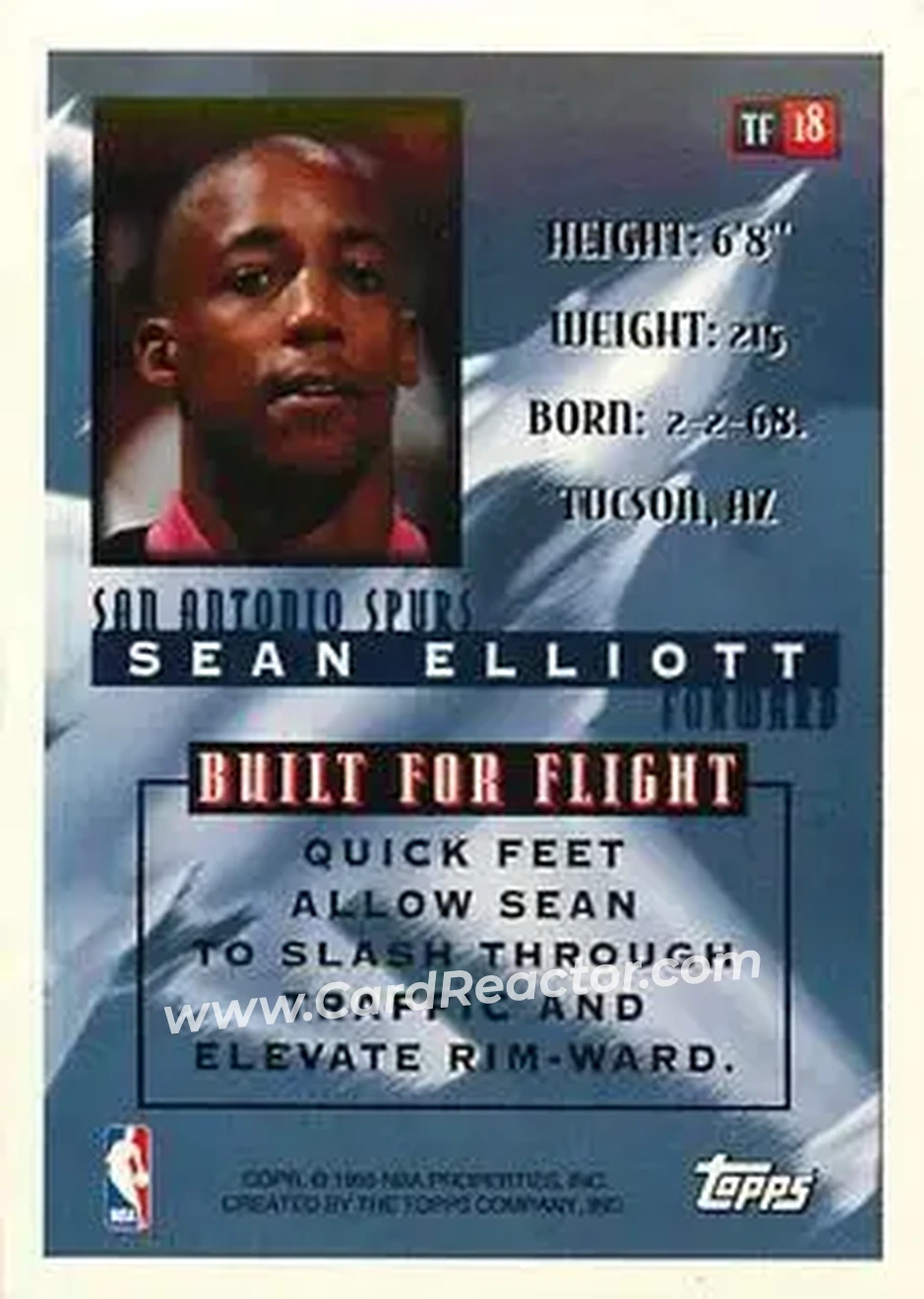 Back of Sean Elliott