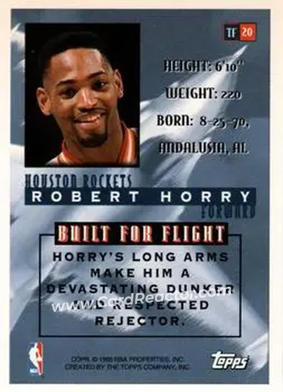 Back of Robert Horry