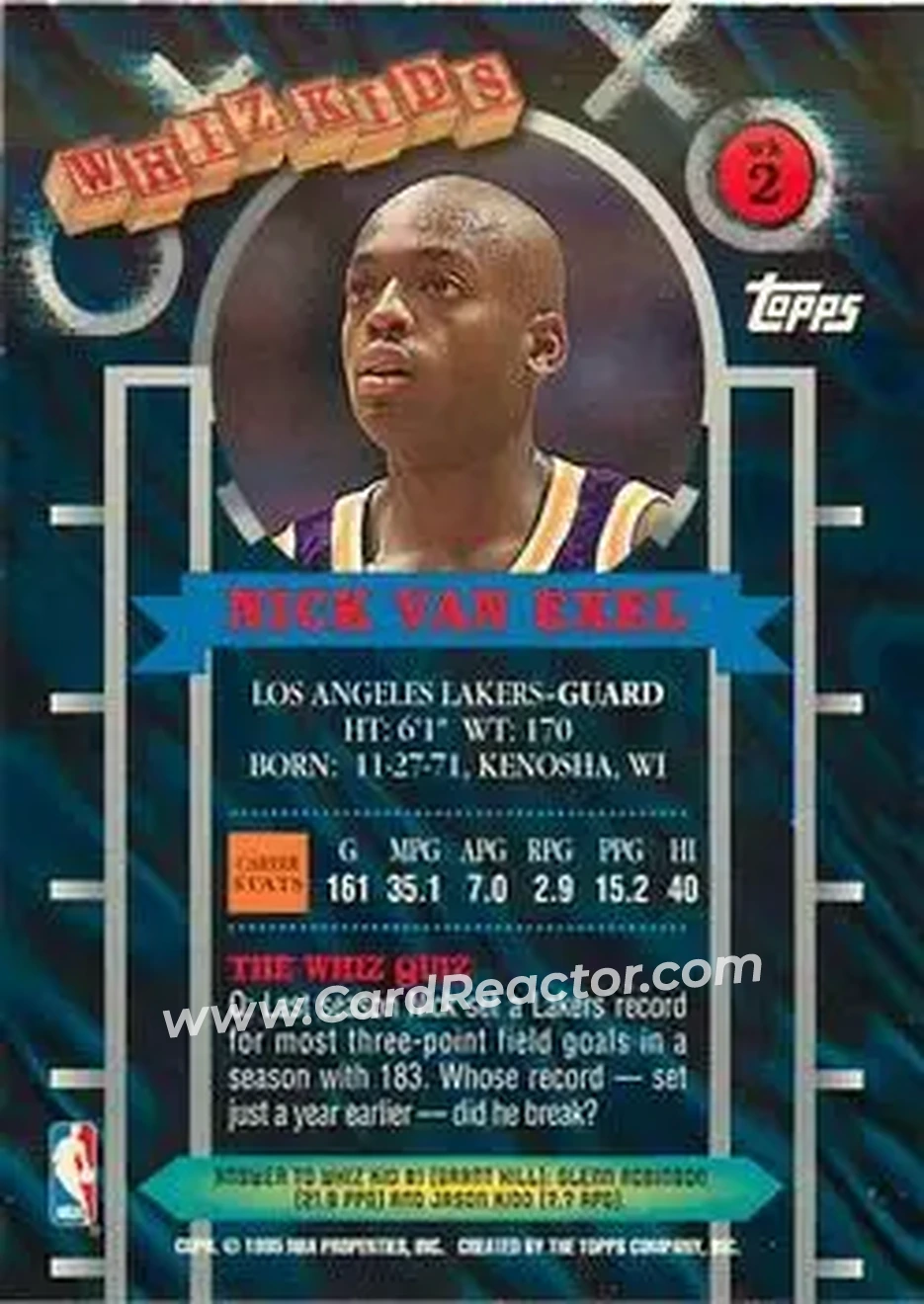 Back of Nick Van Exel