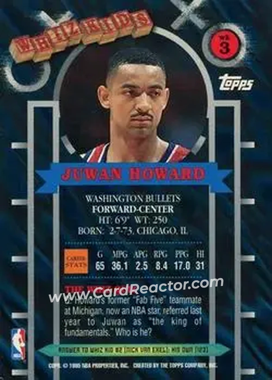 Back of Juwan Howard