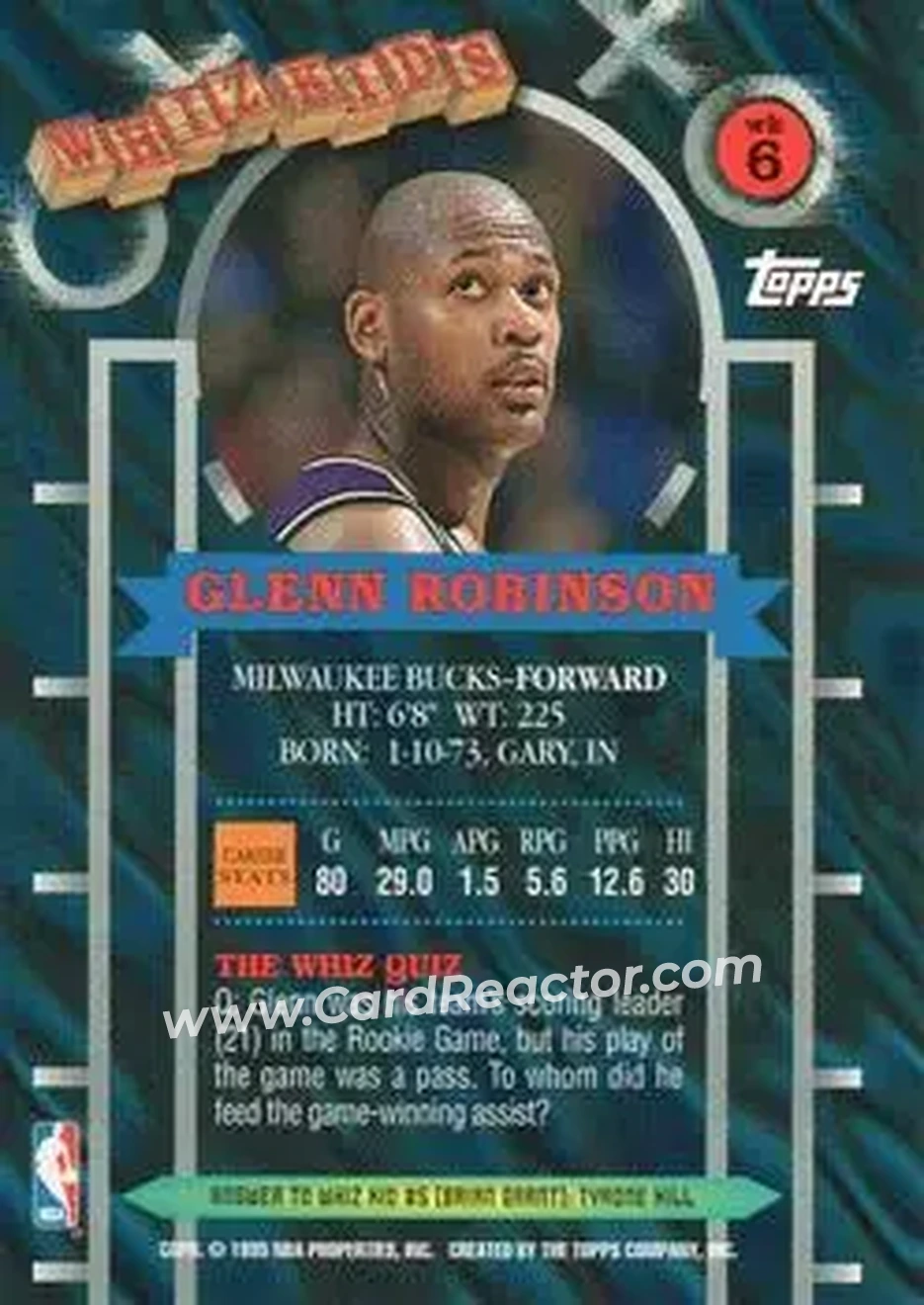 Back of Glenn Robinson