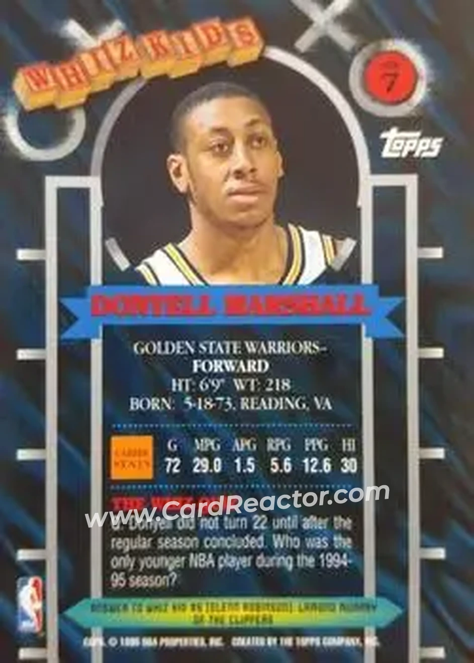 Back of Donyell Marshall