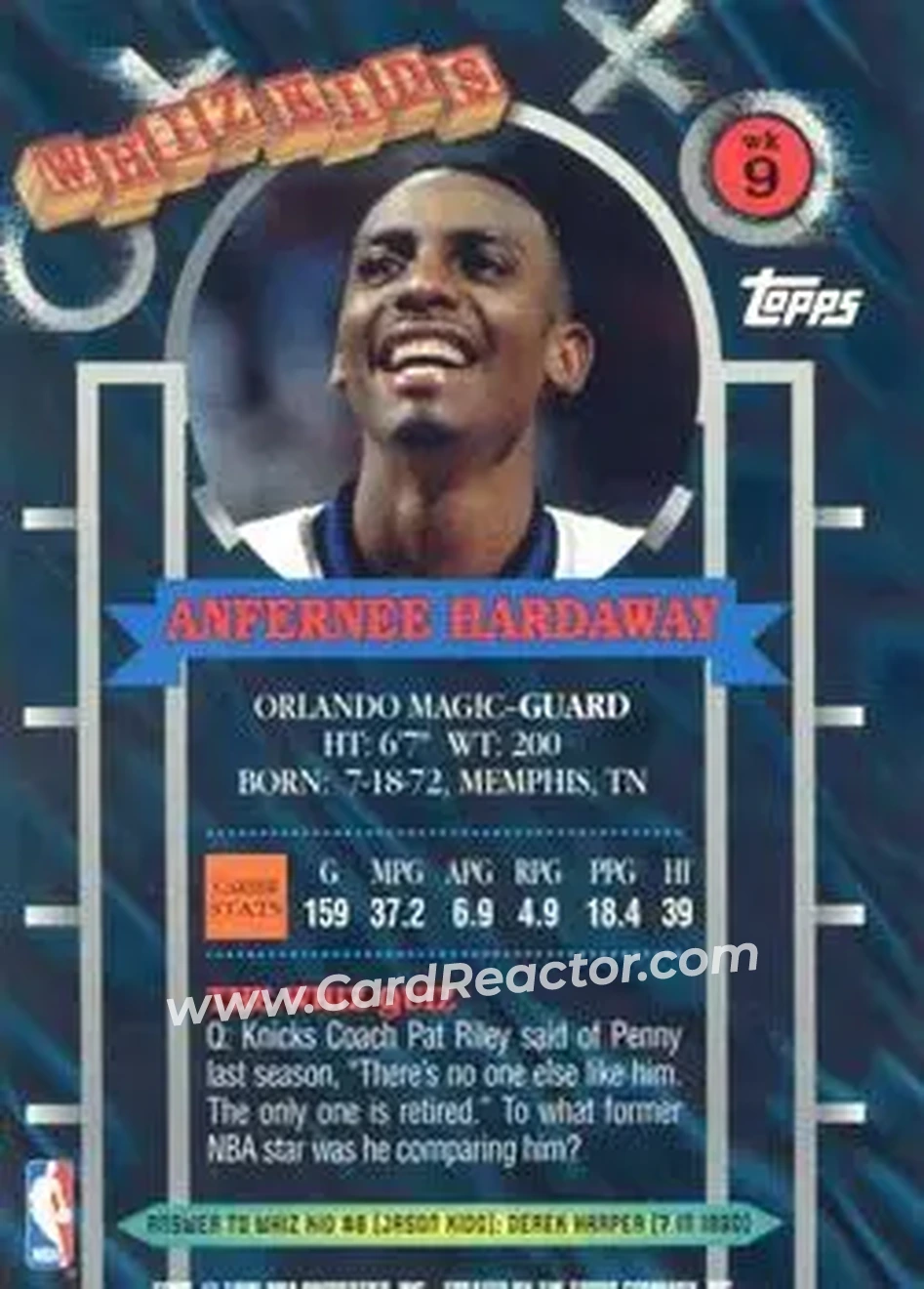Back of Anfernee Hardaway