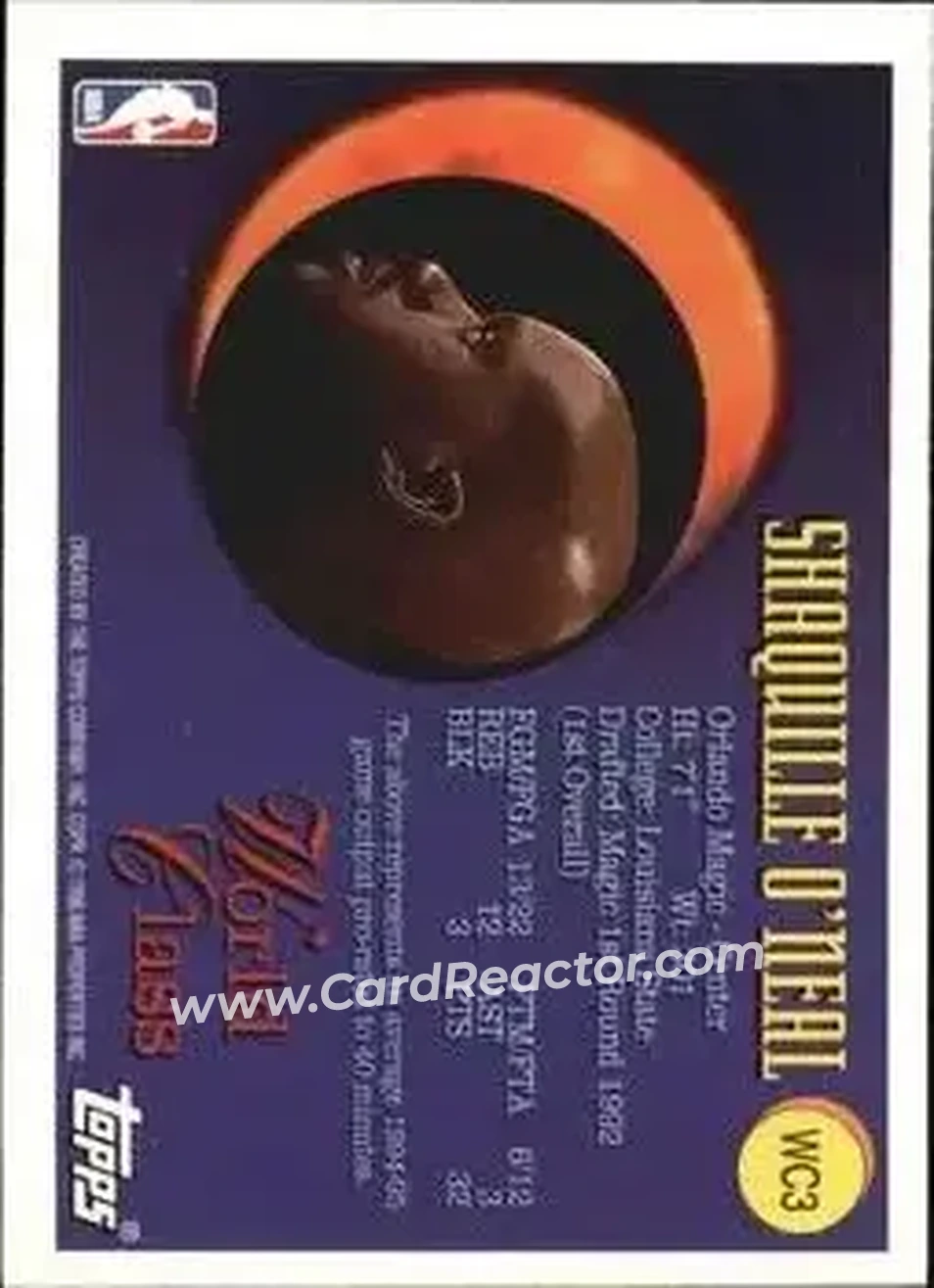 Back of Shaquille O'Neal