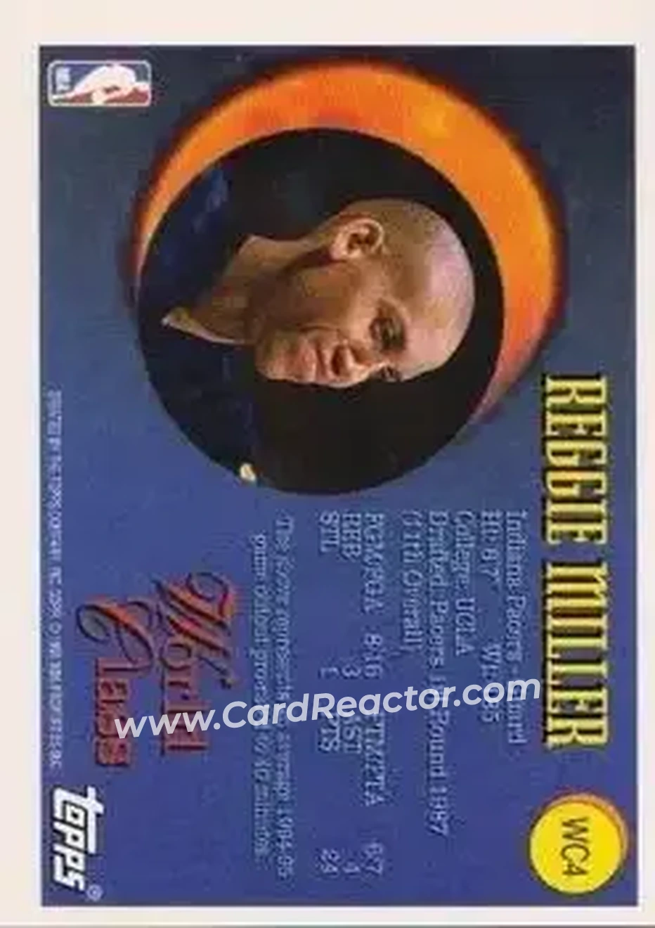Back of Reggie Miller