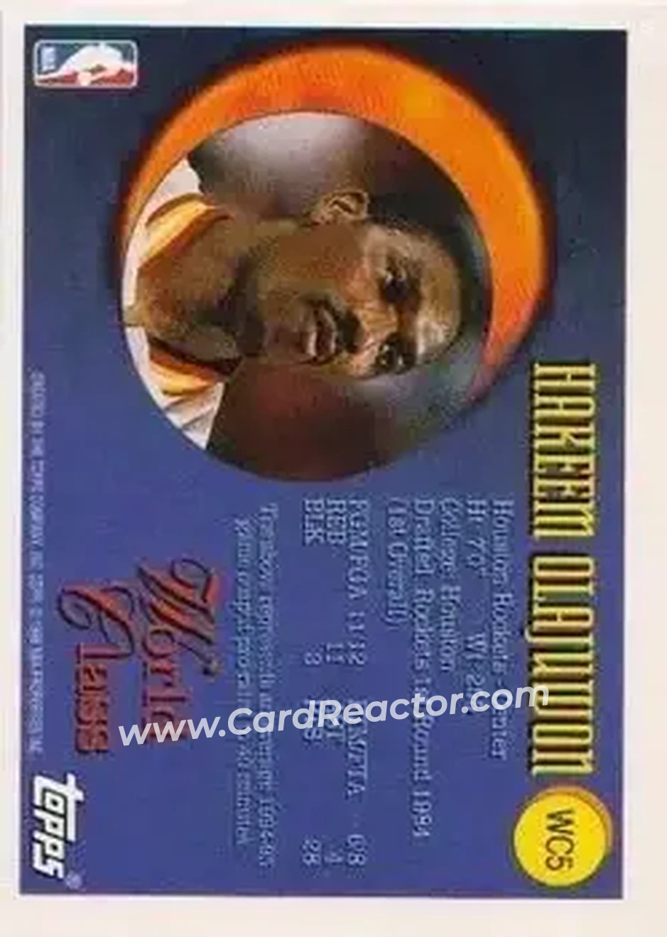 Back of Hakeem Olajuwon