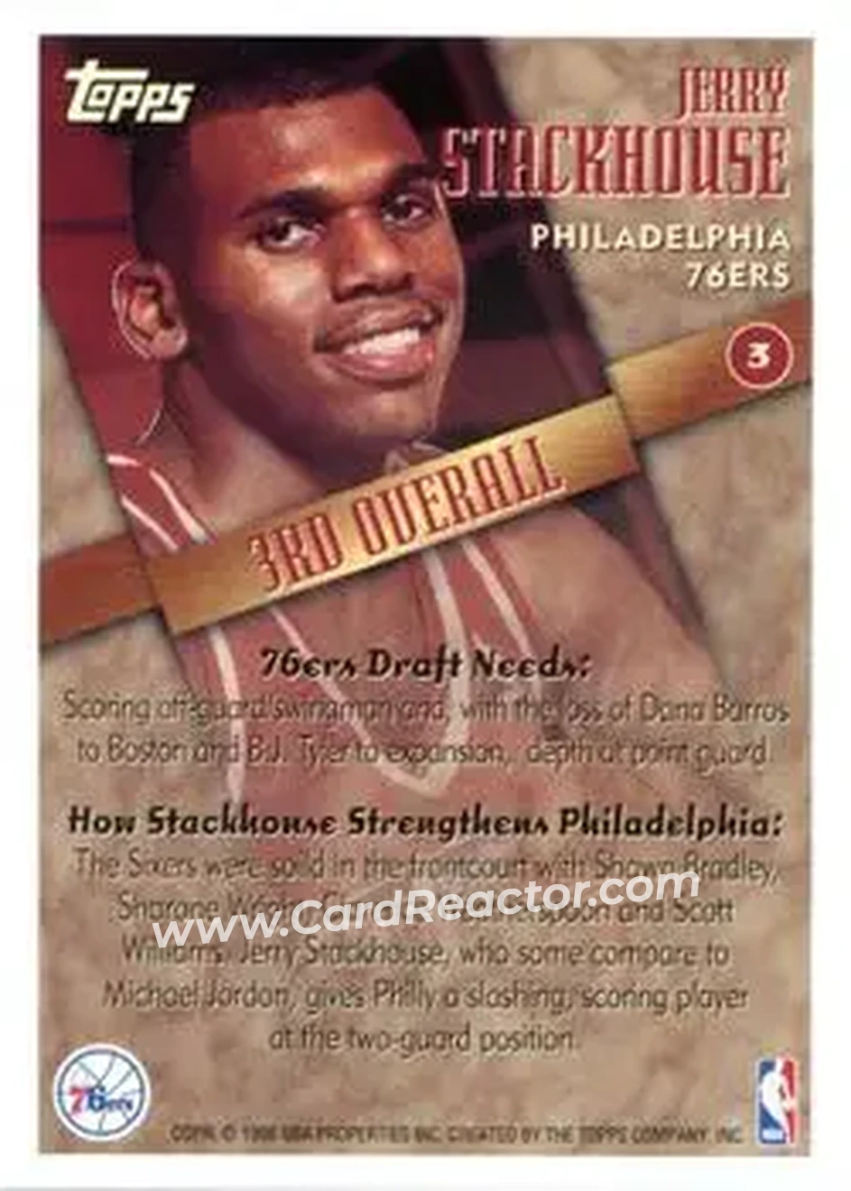 Back of Jerry Stackhouse