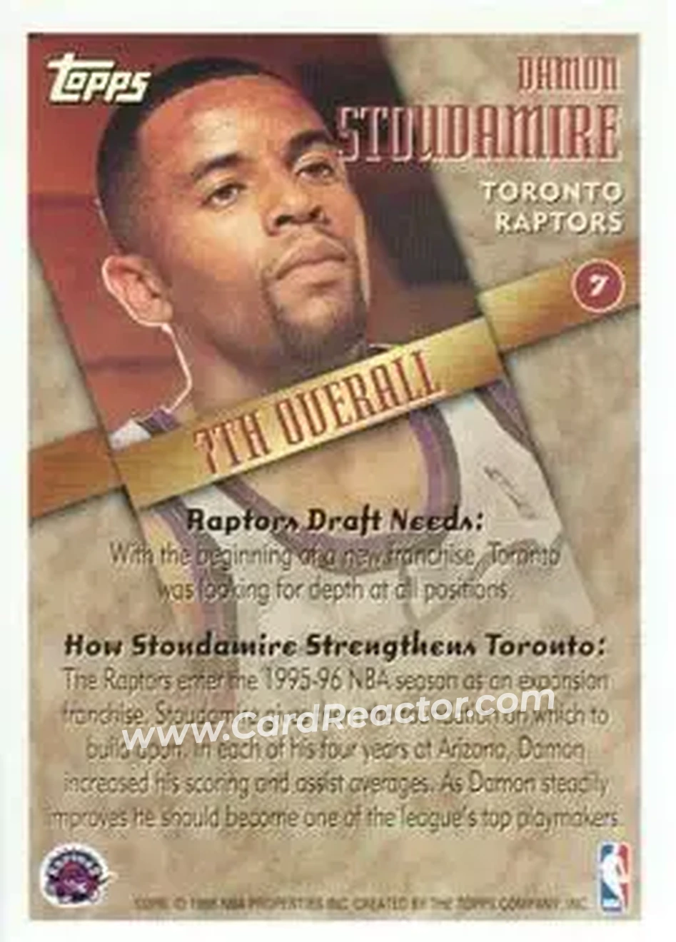 Back of Damon Stoudamire