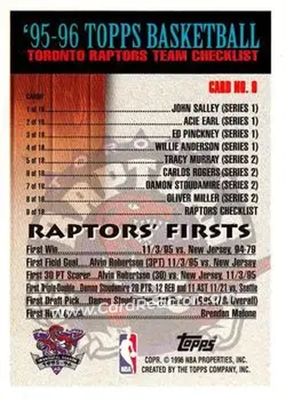 Back of Card #9