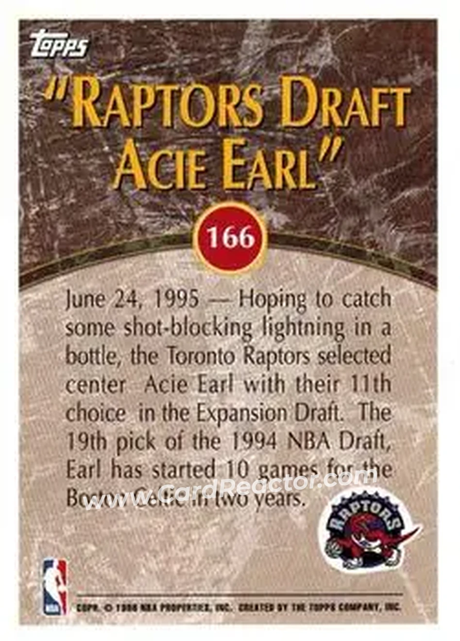 Back of Acie Earl