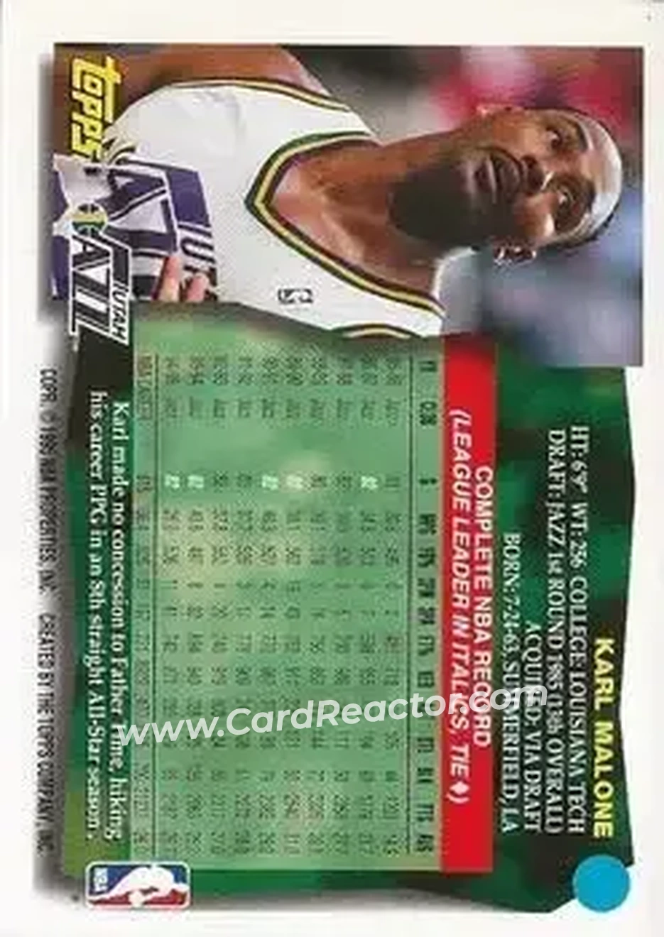 Back of Karl Malone