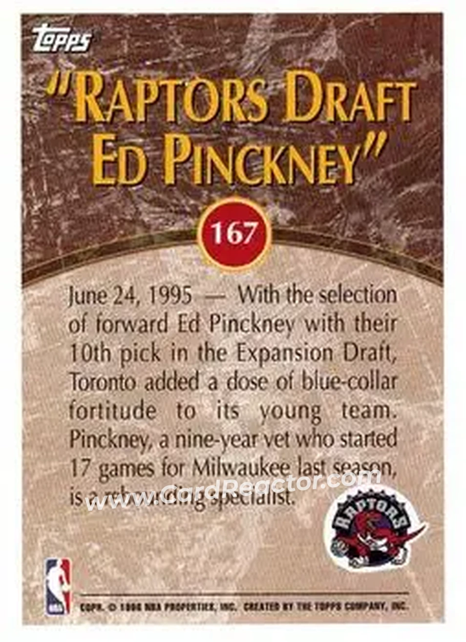 Back of Ed Pinckney