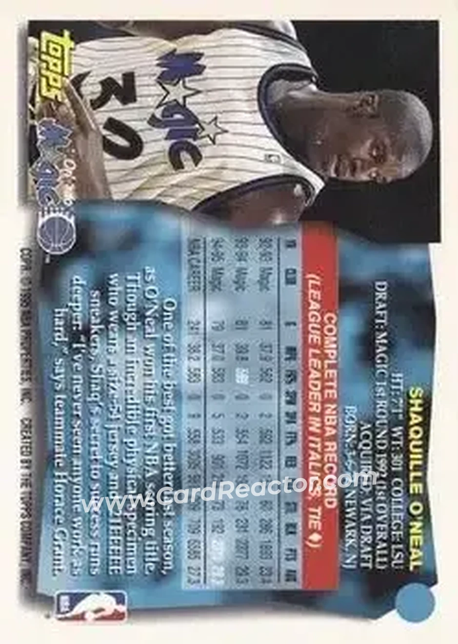 Back of Shaquille O'Neal