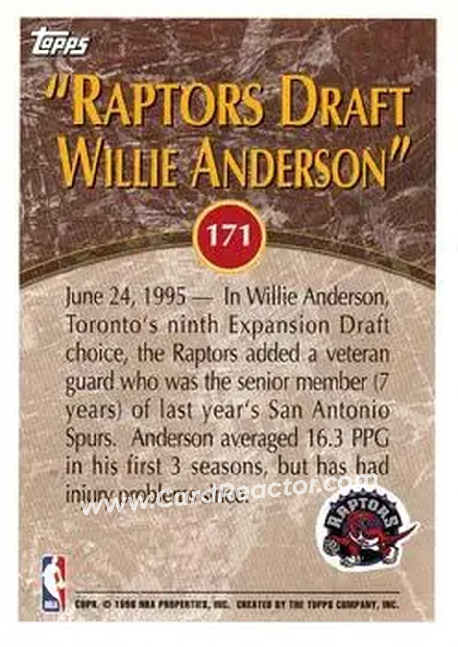 Back of Willie Anderson