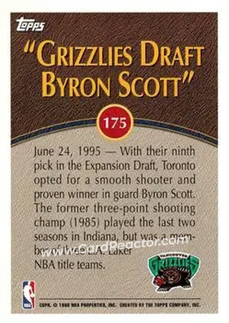 Back of Byron Scott