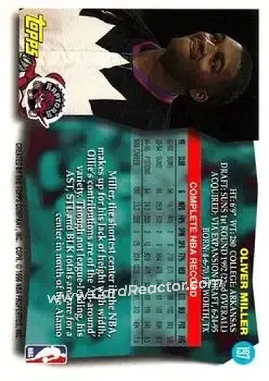 Back of Oliver Miller